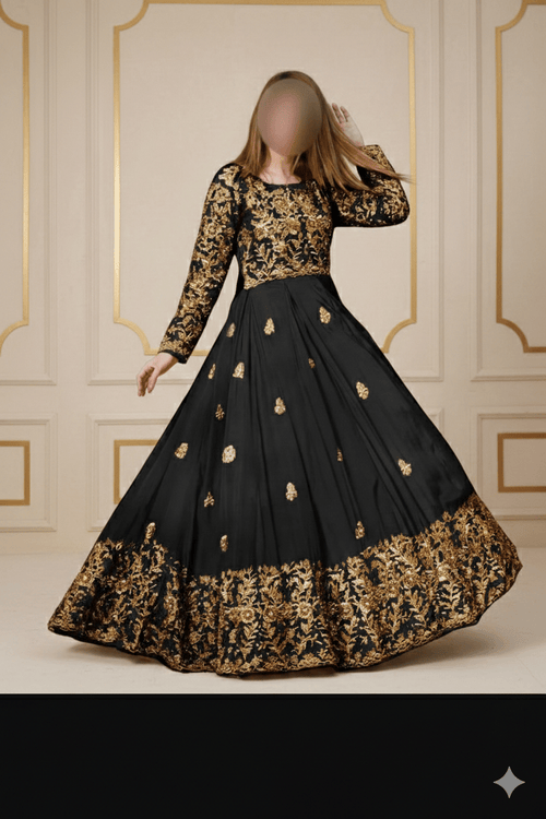 2 - Piece Embroidered Silk Maxi Set - U.HCOLLECTION9627